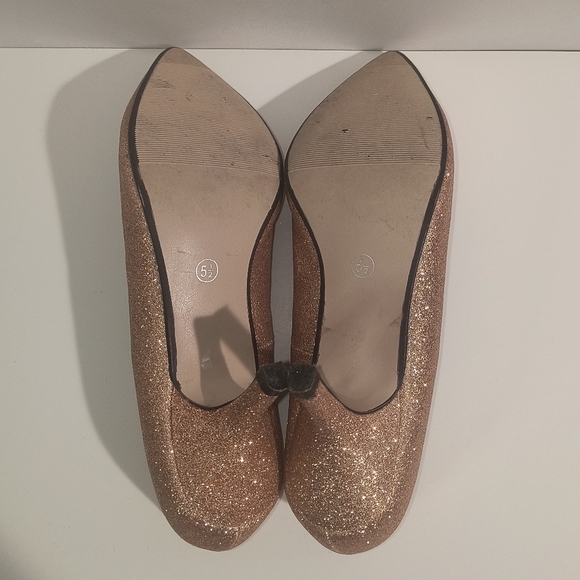 Lasonia Women's 5.5 Glitter Pink Heels - Picture 6 of 8